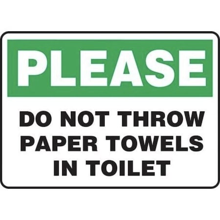 Accuform SAFETY SIGN PLEASE DO NOT THROW MHSK969XP MHSK969XP